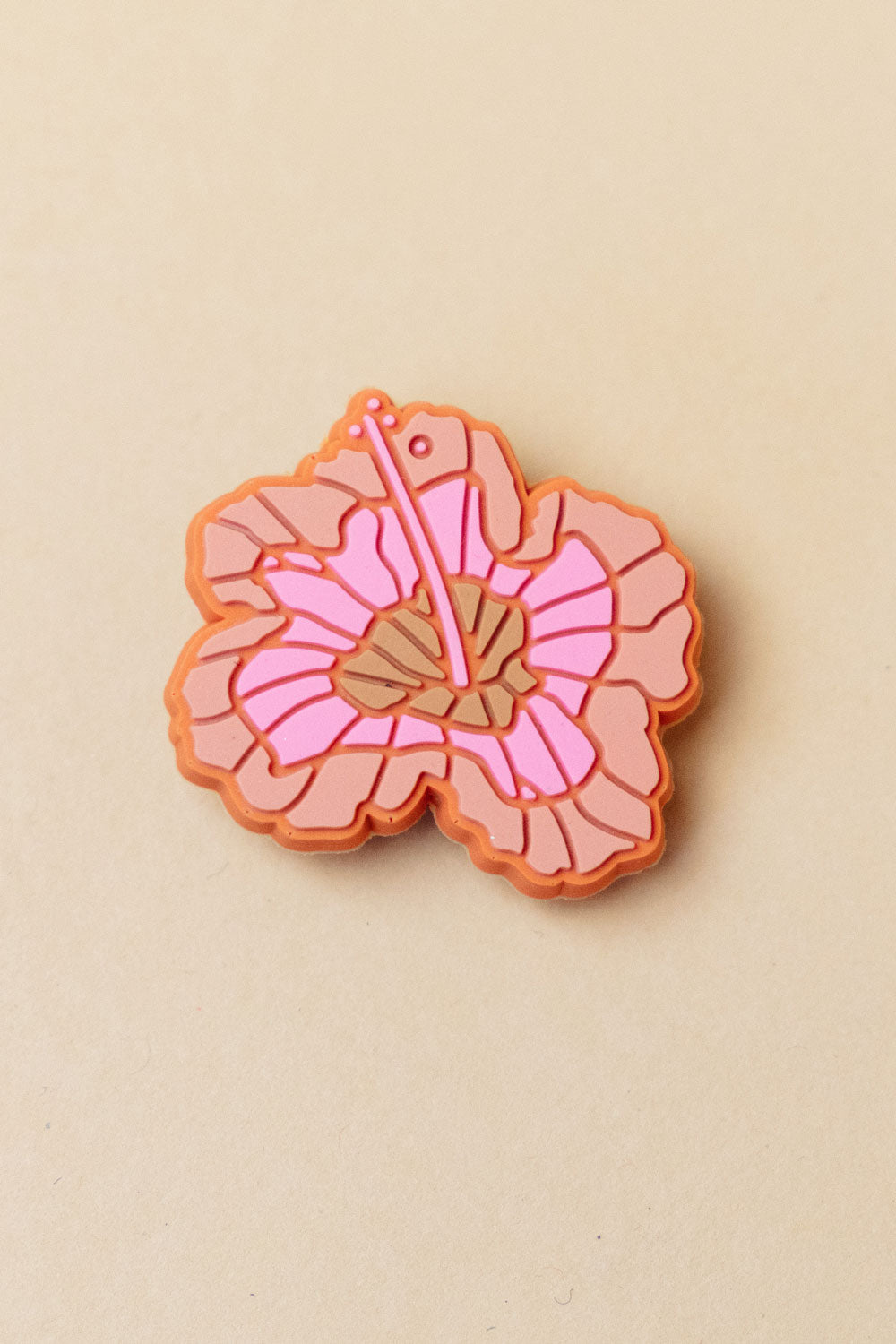 Shoe Charm - Coral Hibiscus