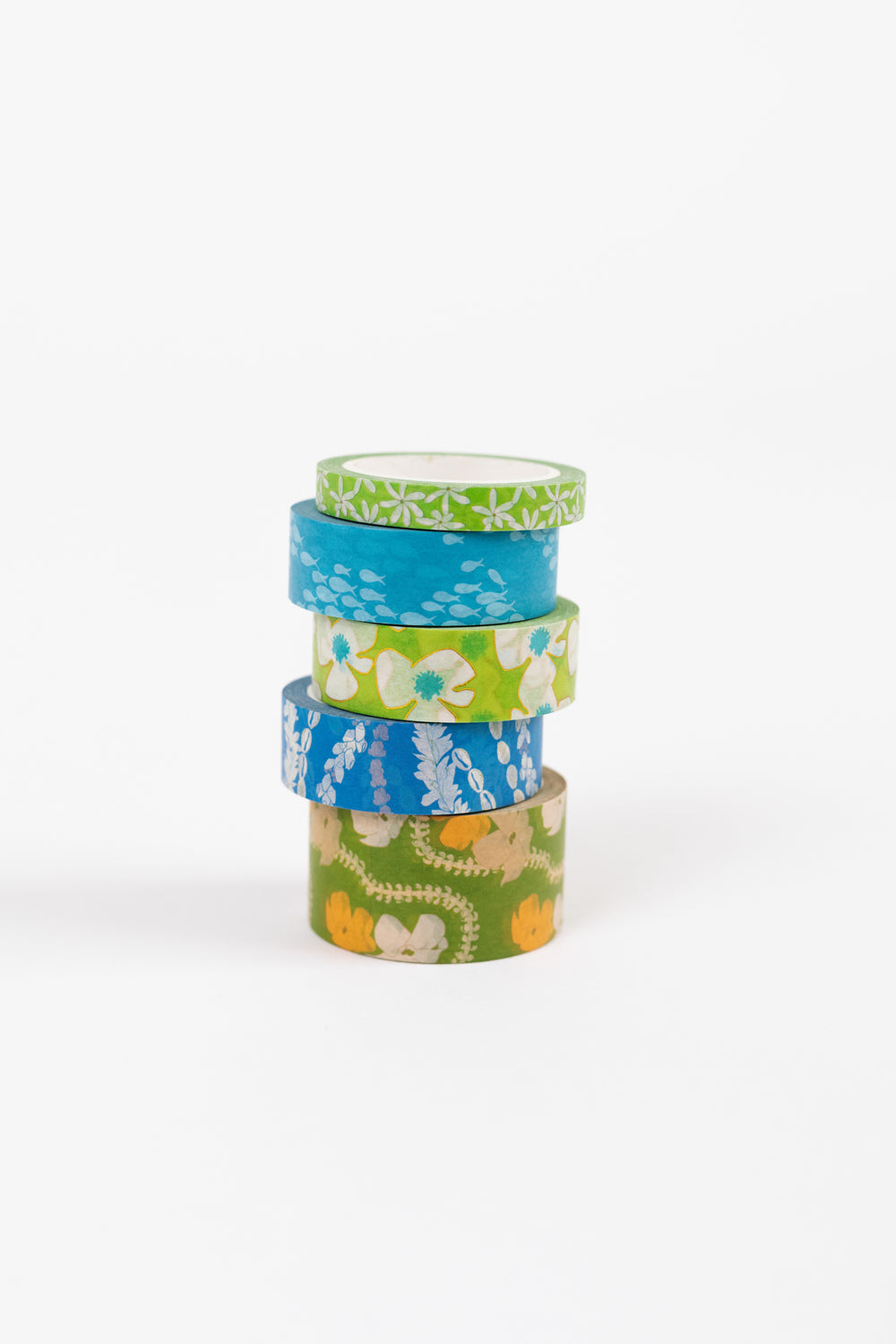Washi Tape 5 Pack - Green Puakenikeni