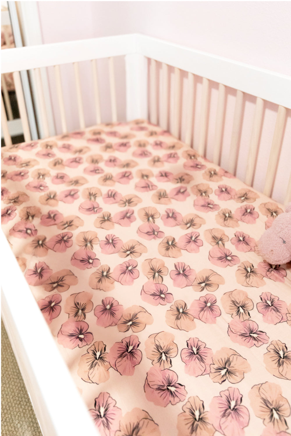Baby Muslin Crib Sheet - Blush Aloha Bloom