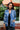 Blake Blazer - Dark Wash Plumeria Lei