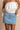 Skirt Maile - Light Wash Hibiscus Stripe