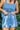 Shorts Sophie - Dark Wash Plumeria Lei