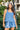 Shorts Sophie - Dark Wash Plumeria Lei