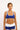 Teal x FE Racer Back Bra - Blue Orchid Dot