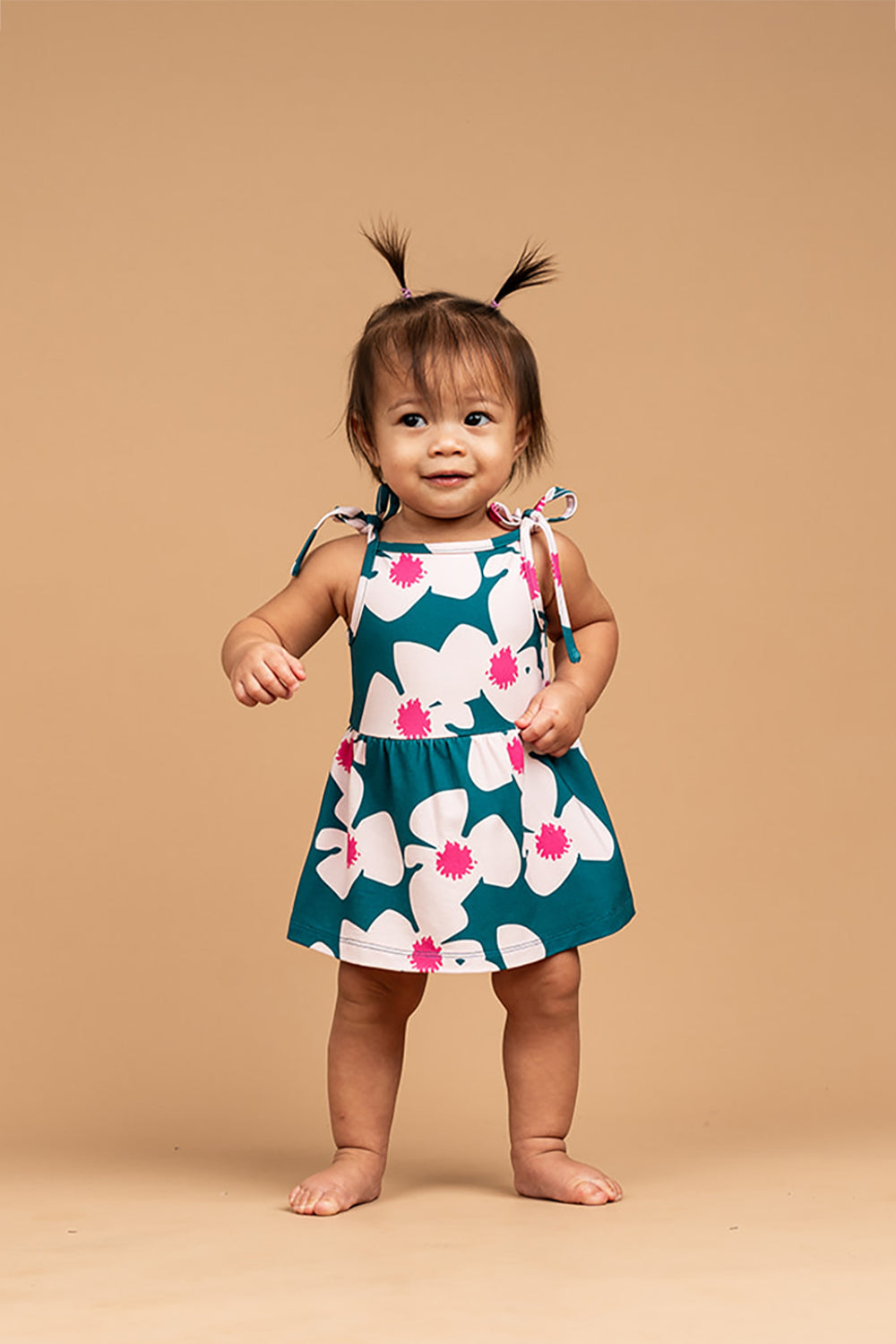 Isla Onesie Dress - Aquamarine Zinnia