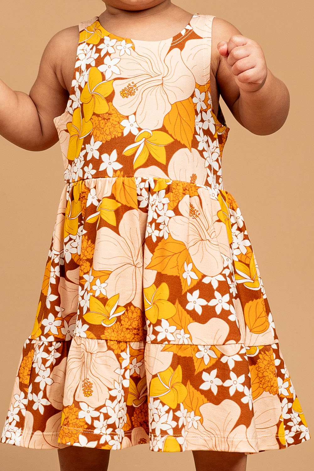 Onesie Dress Indie - Rust Retro Bloom