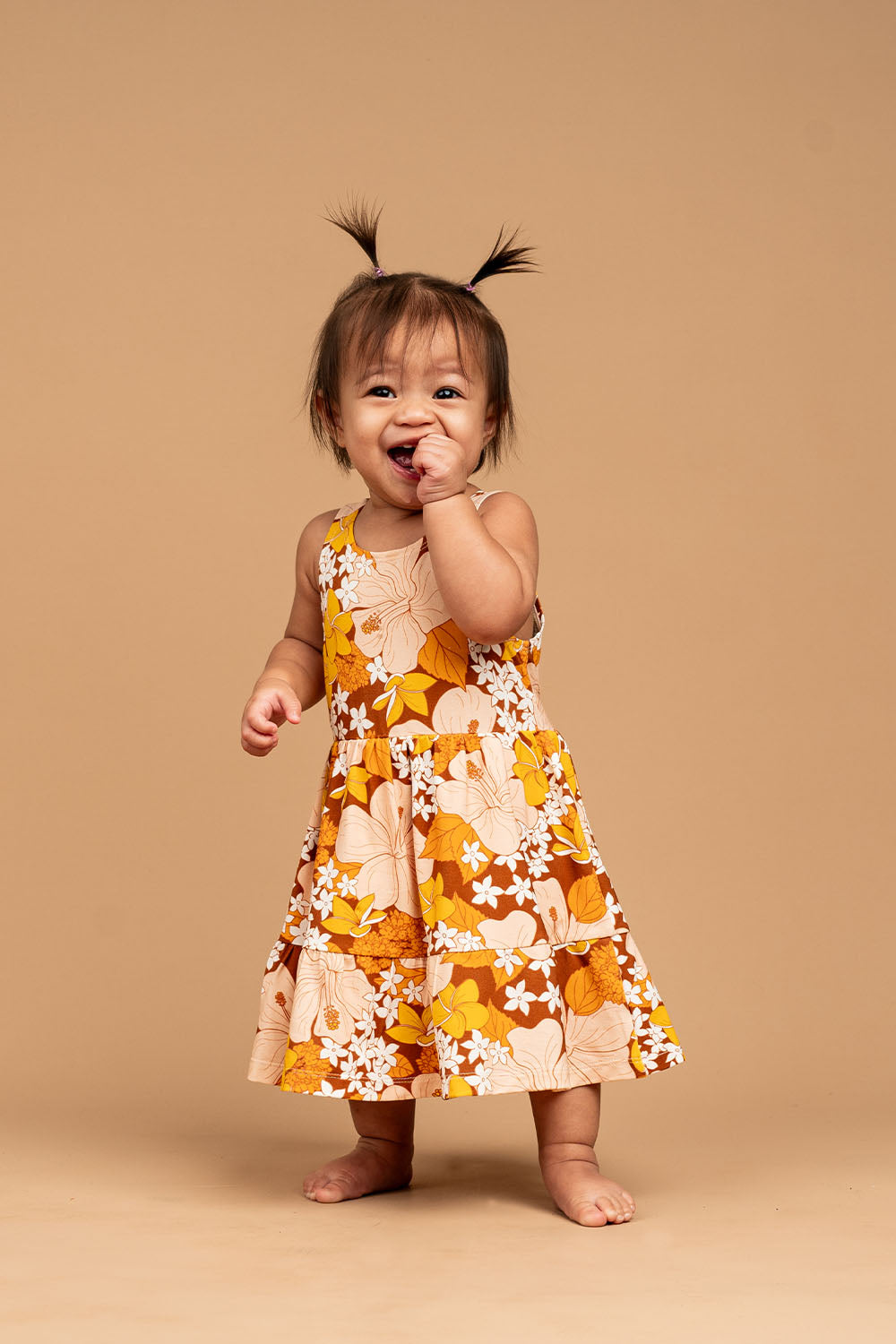 Onesie Dress Indie - Rust Retro Bloom