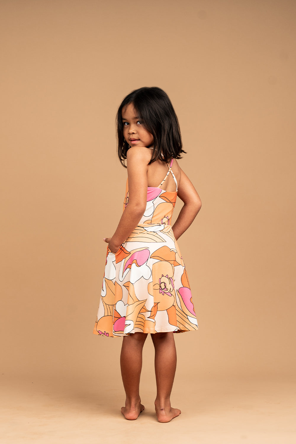 Mini Dress Brielle - Creme Retro Orchid