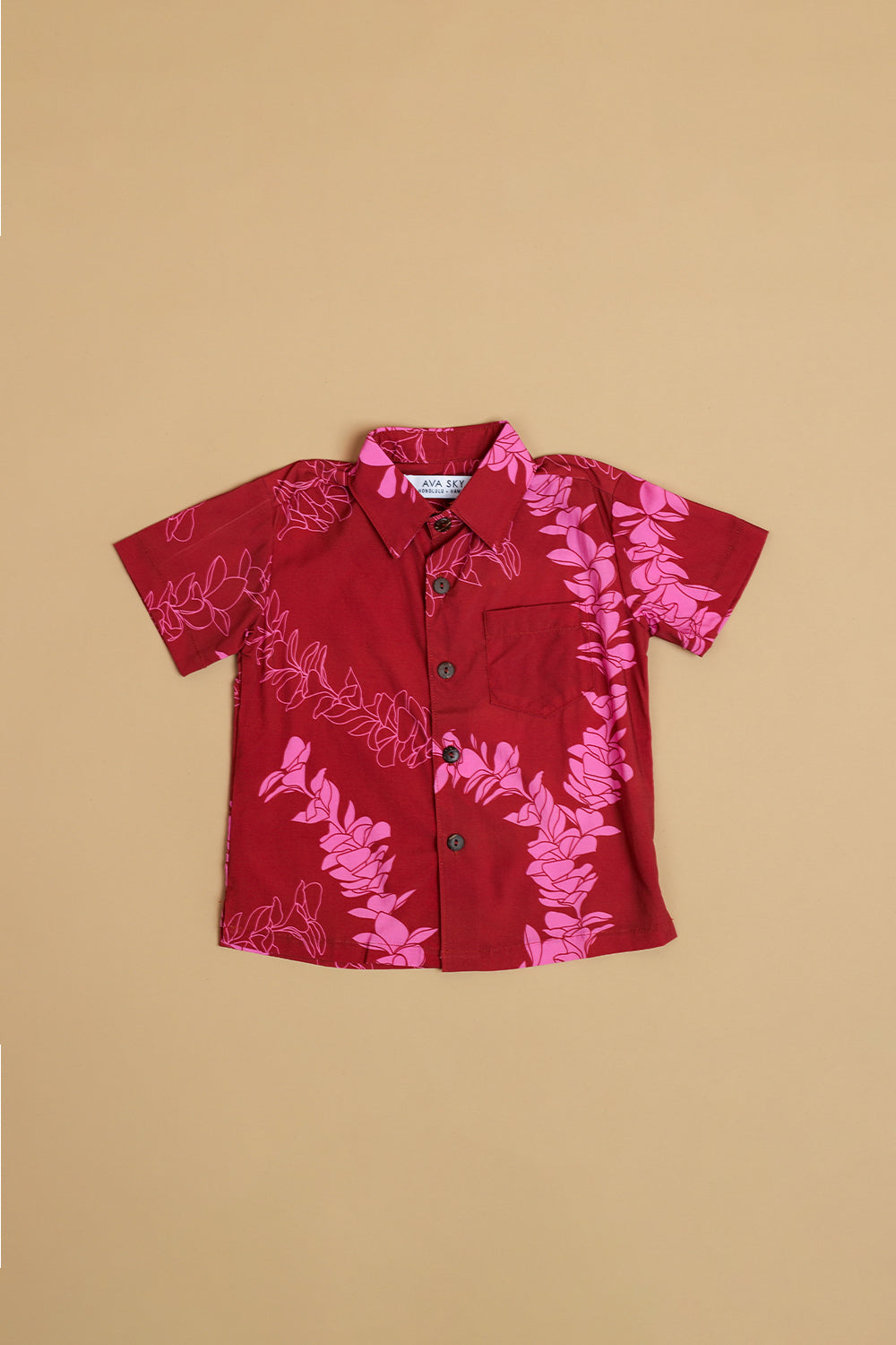 Shirt Weston - Strawberry Wine Plumeria Lei