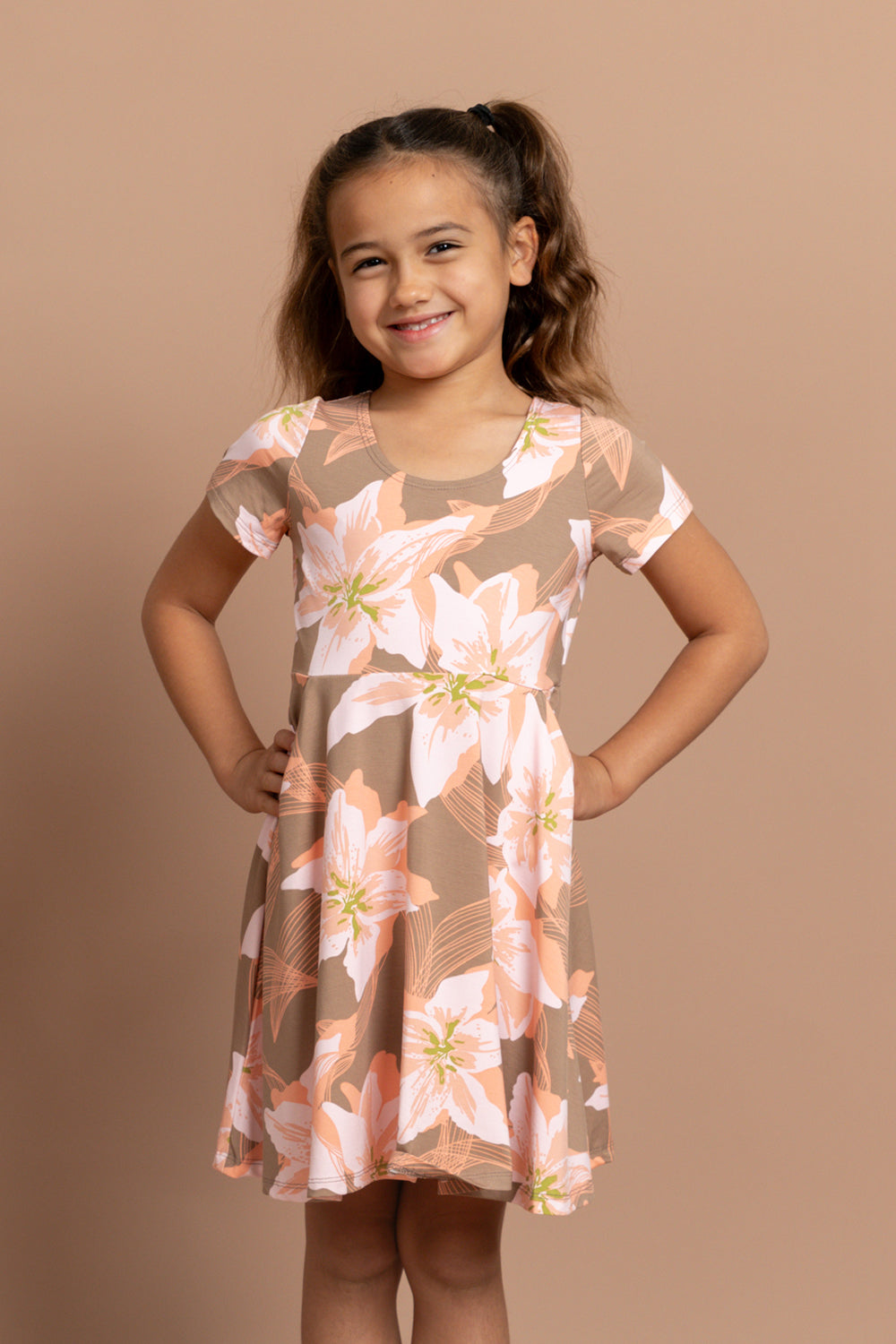 Mini Dress Lilo - Mocha Tiger Lily