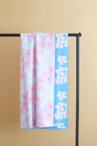 Beach Towel - Purple Rain/Snow Camellia