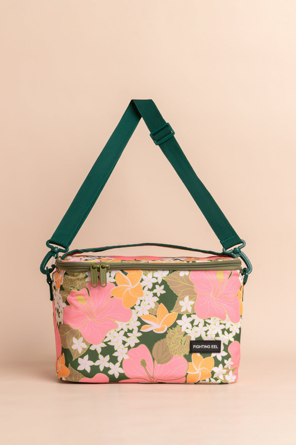 Large Lunch Bag - Pesto Retro Bloom