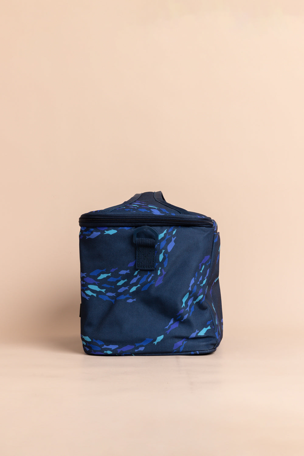 Large Lunch Bag - Midnight Fish Wave