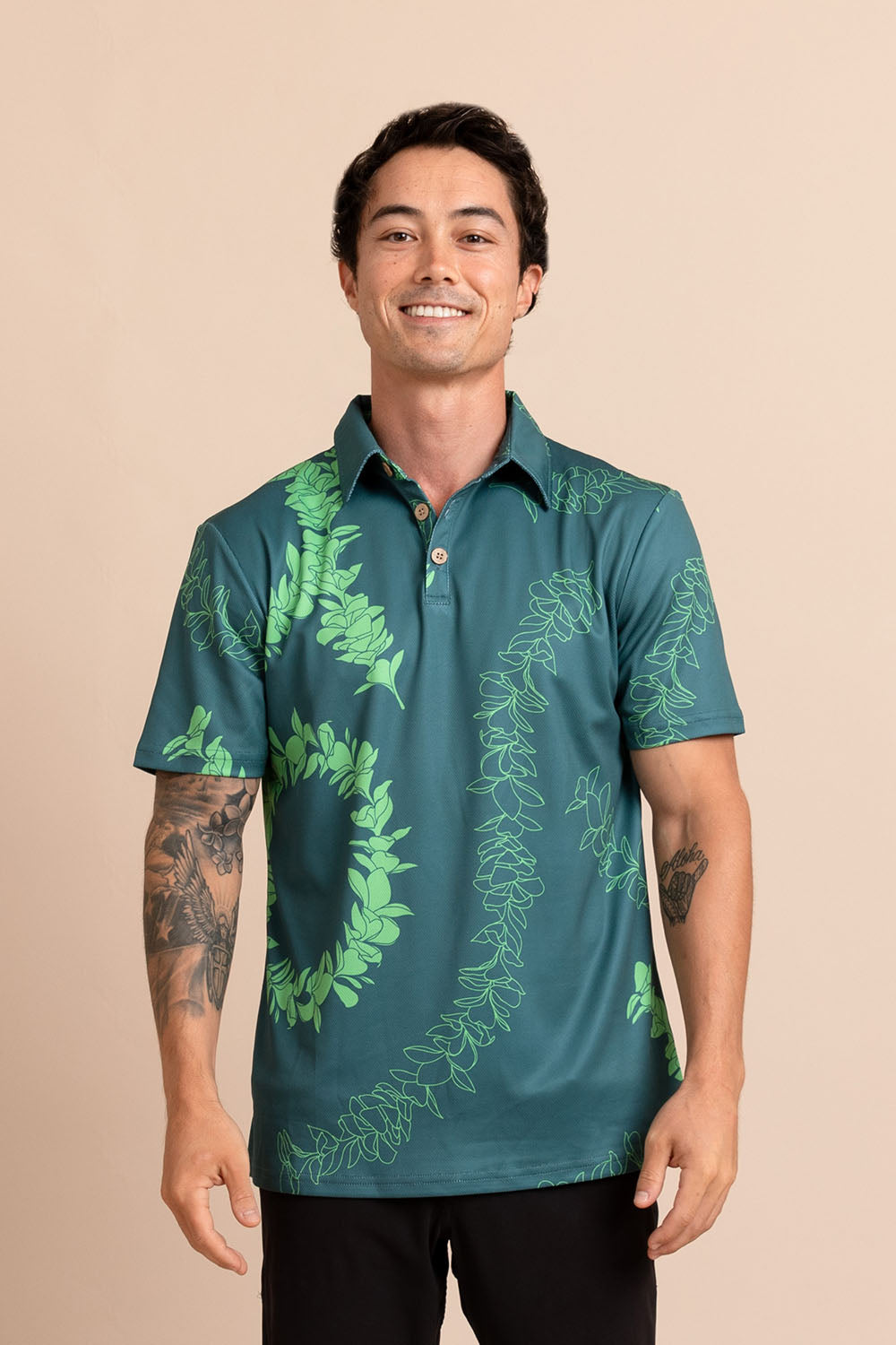 Shirt Kai Dry Fit - Rainforest Plumeria Lei