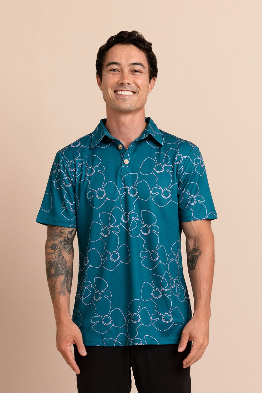 Shirt Kai Dry Fit - Aquamarine Zinnia Line