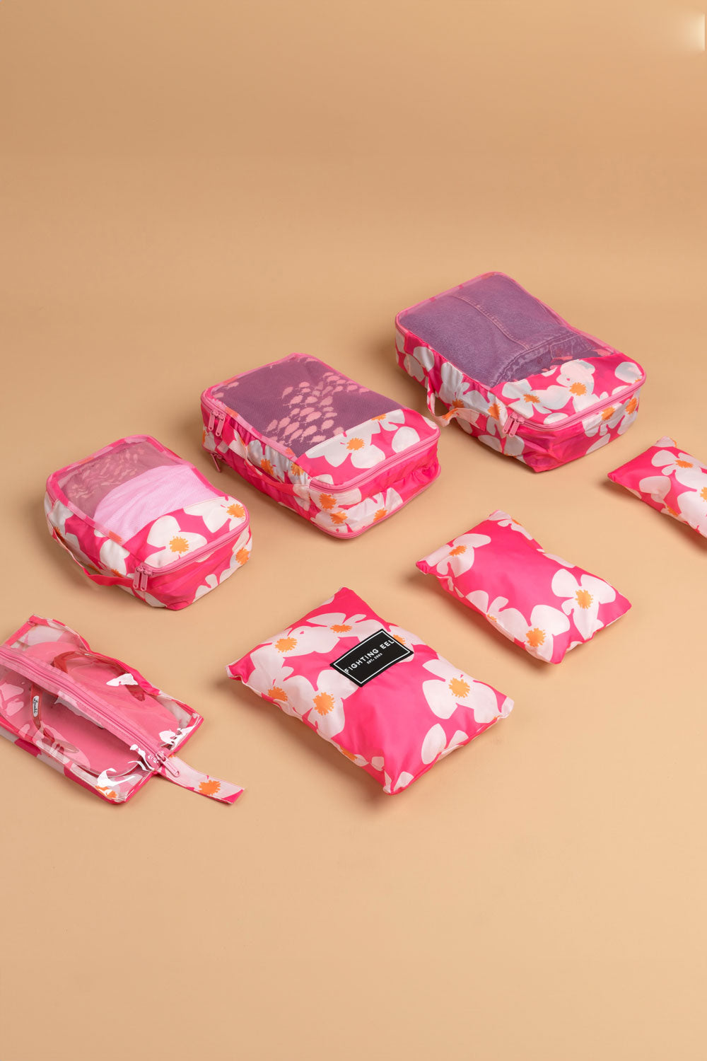 Packing Cube Set - Guava Zinnia