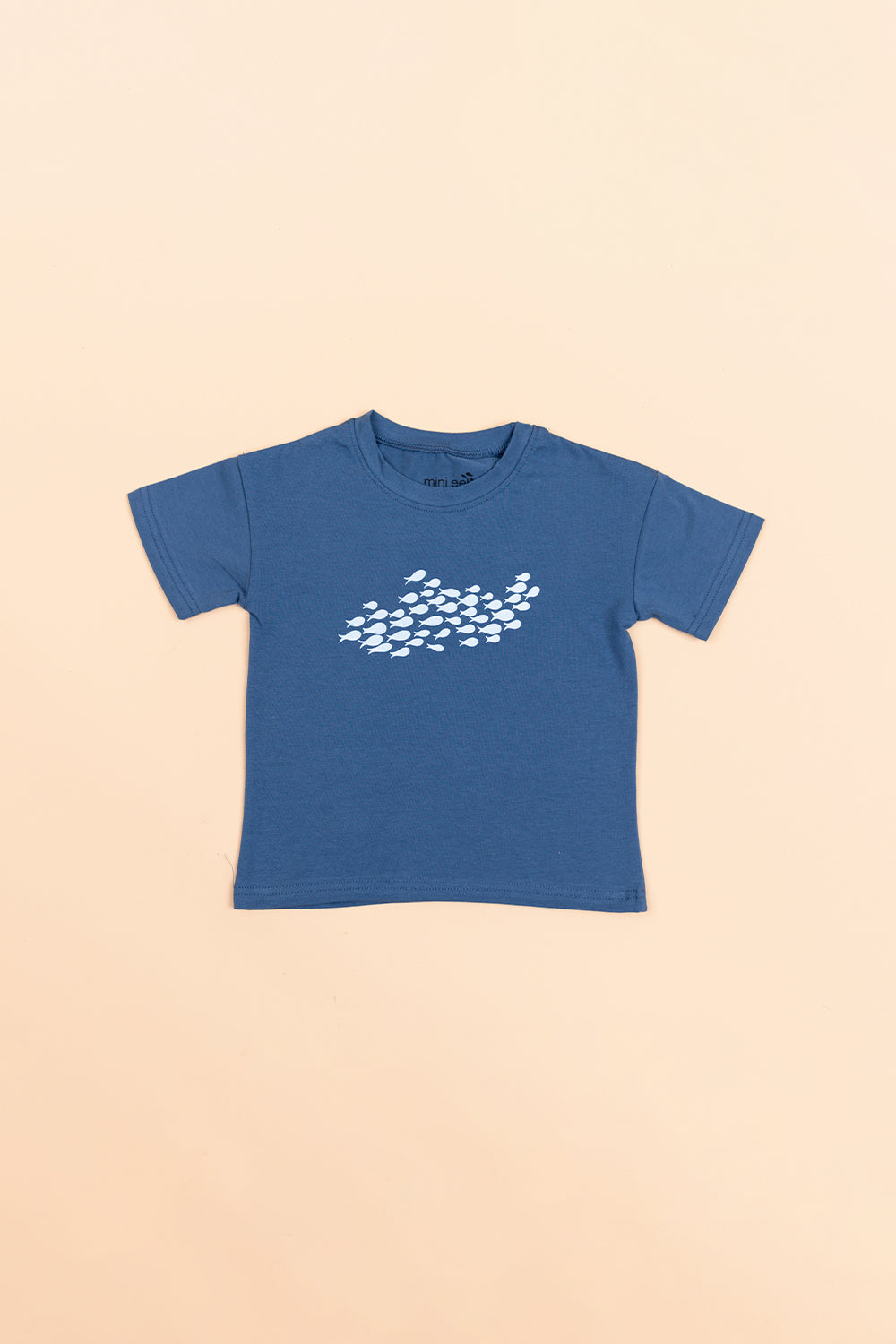 Mini Tee - Navy Fish Current