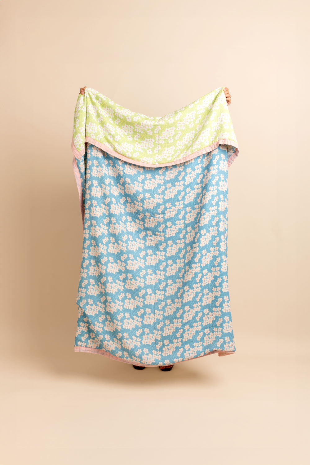 Oversized Blanket - Key Lime/Sky Sakura