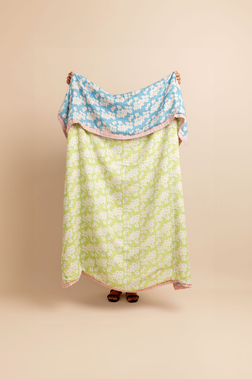 Oversized Blanket - Key Lime/Sky Sakura