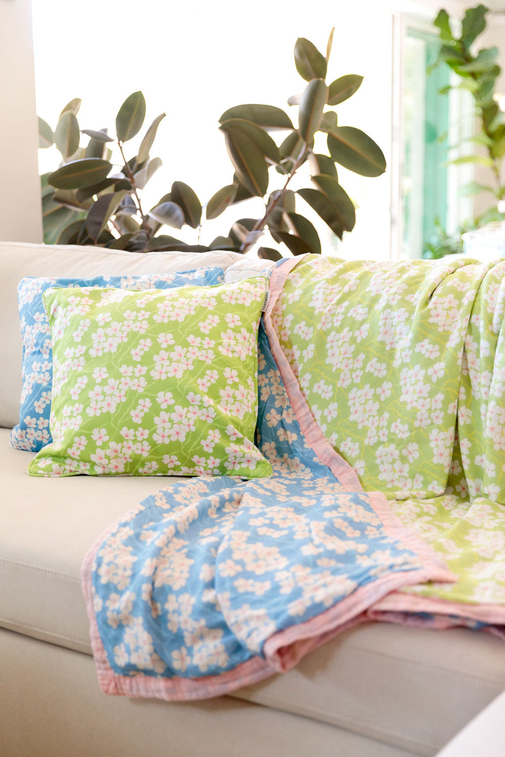 Single Pillowcase - Key Lime Sakura