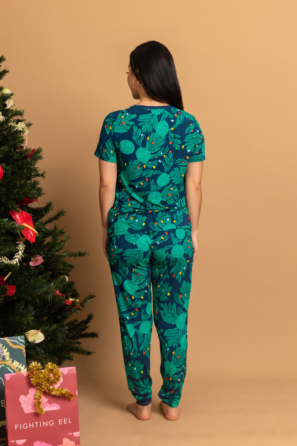 Women's Christmas PJ Set - Navy Ulu