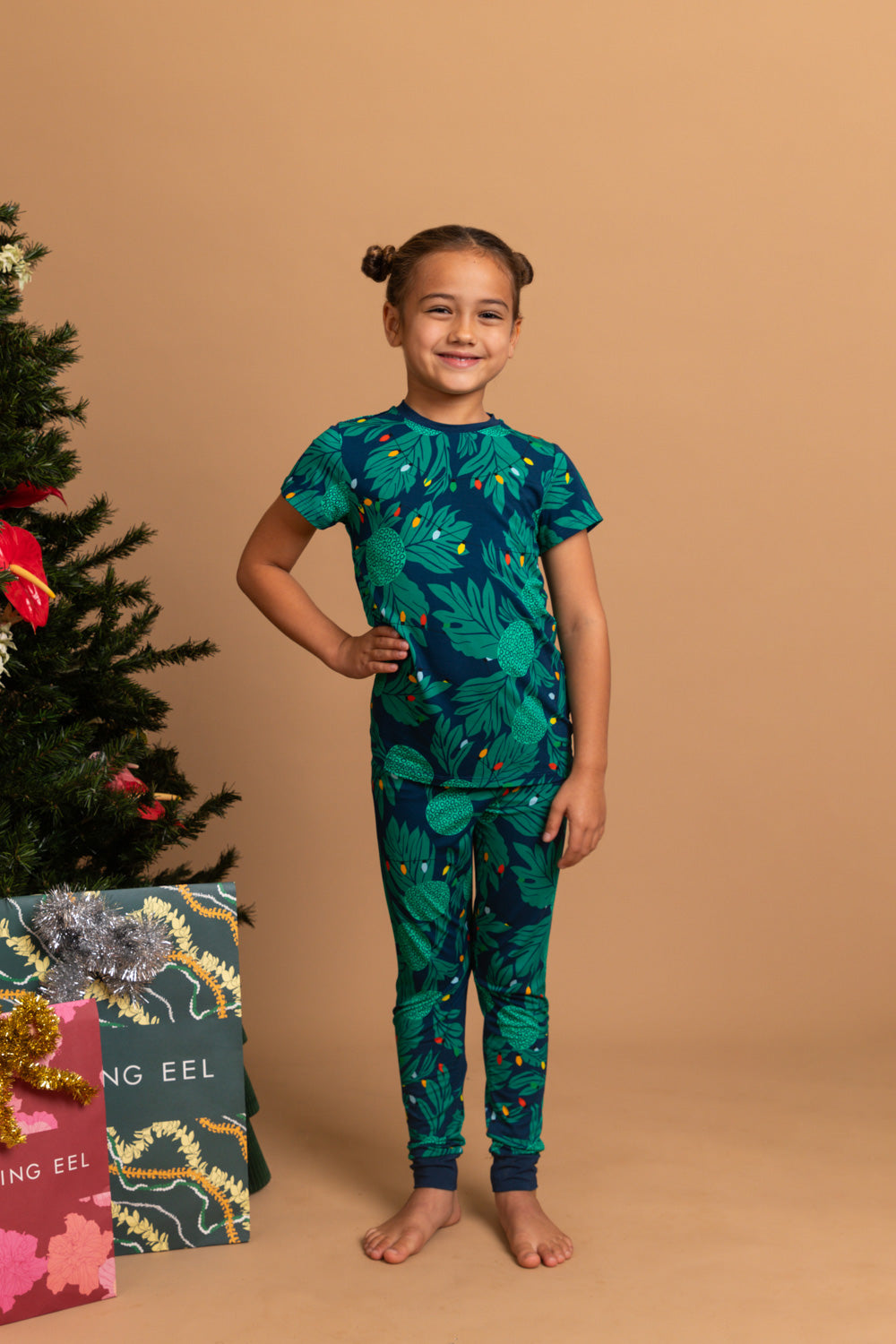 Kids Christmas PJ Set - Navy Ulu