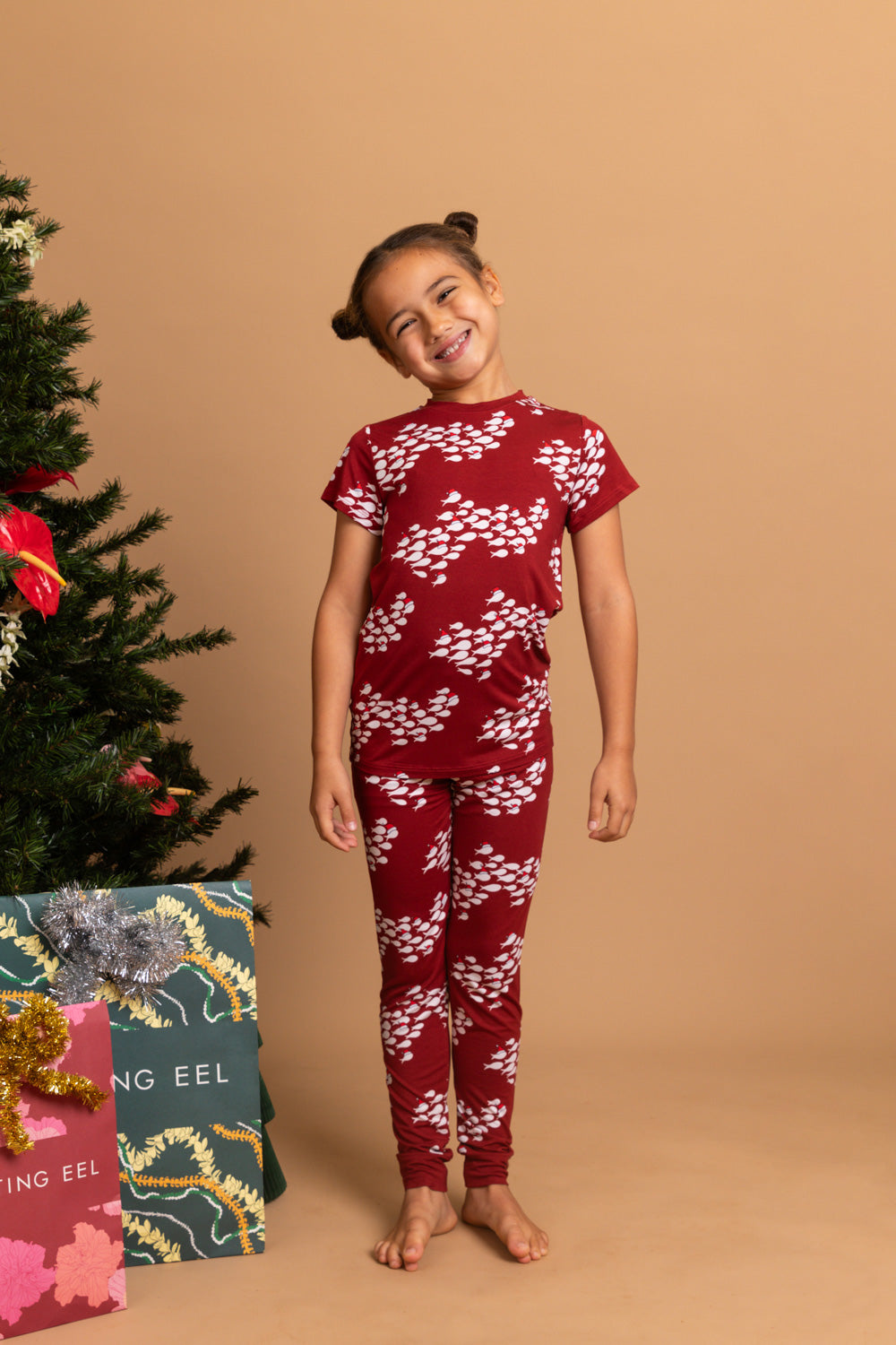 Kids Christmas PJ Set - Red Fish