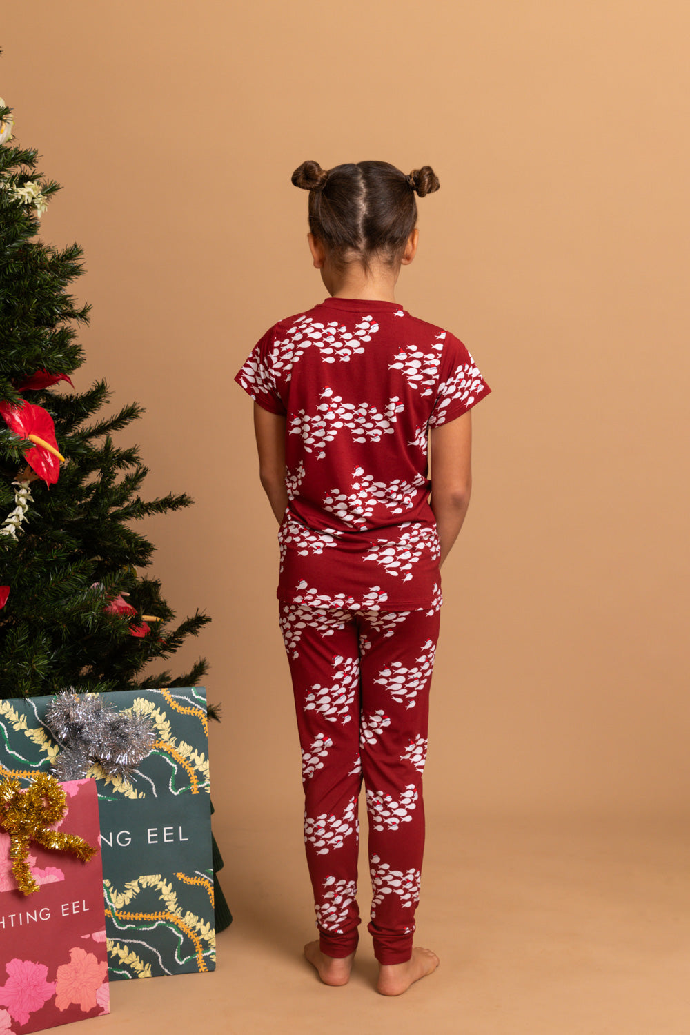 Kids Christmas PJ Set - Red Fish