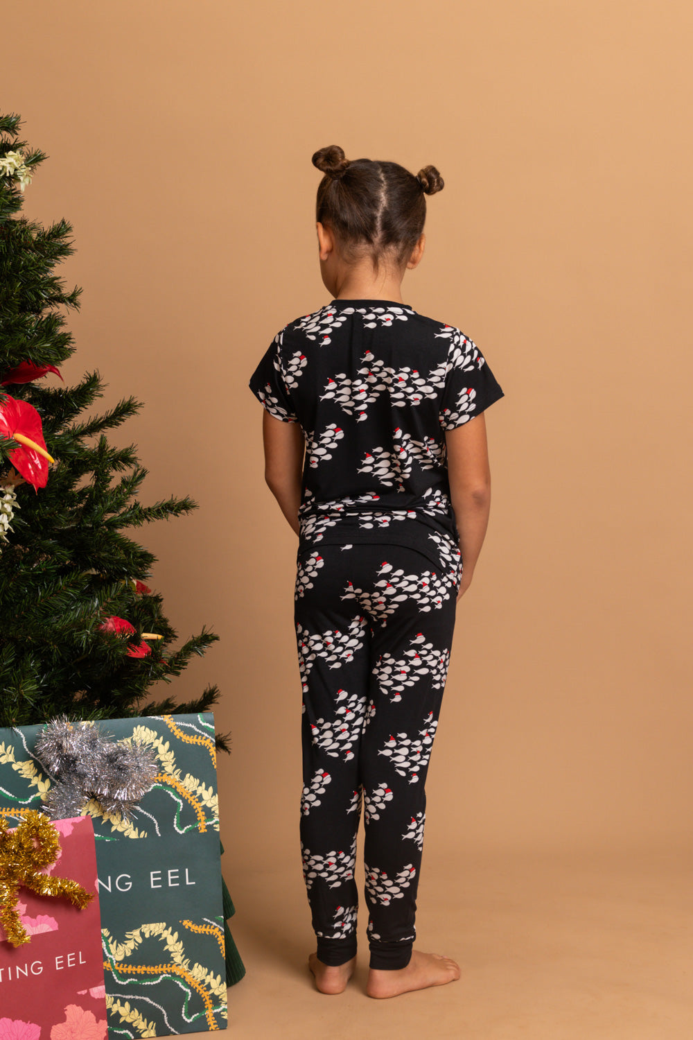 Kids Christmas PJ Set - Black Fish