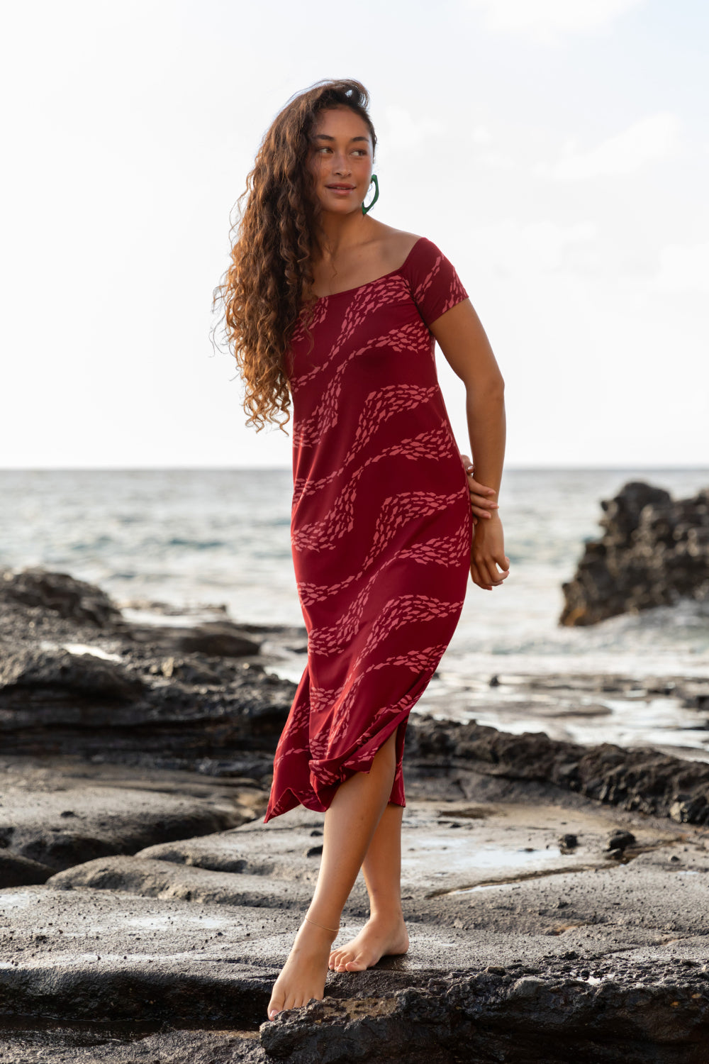 Dress Anya - Pomegranate Fish Wave