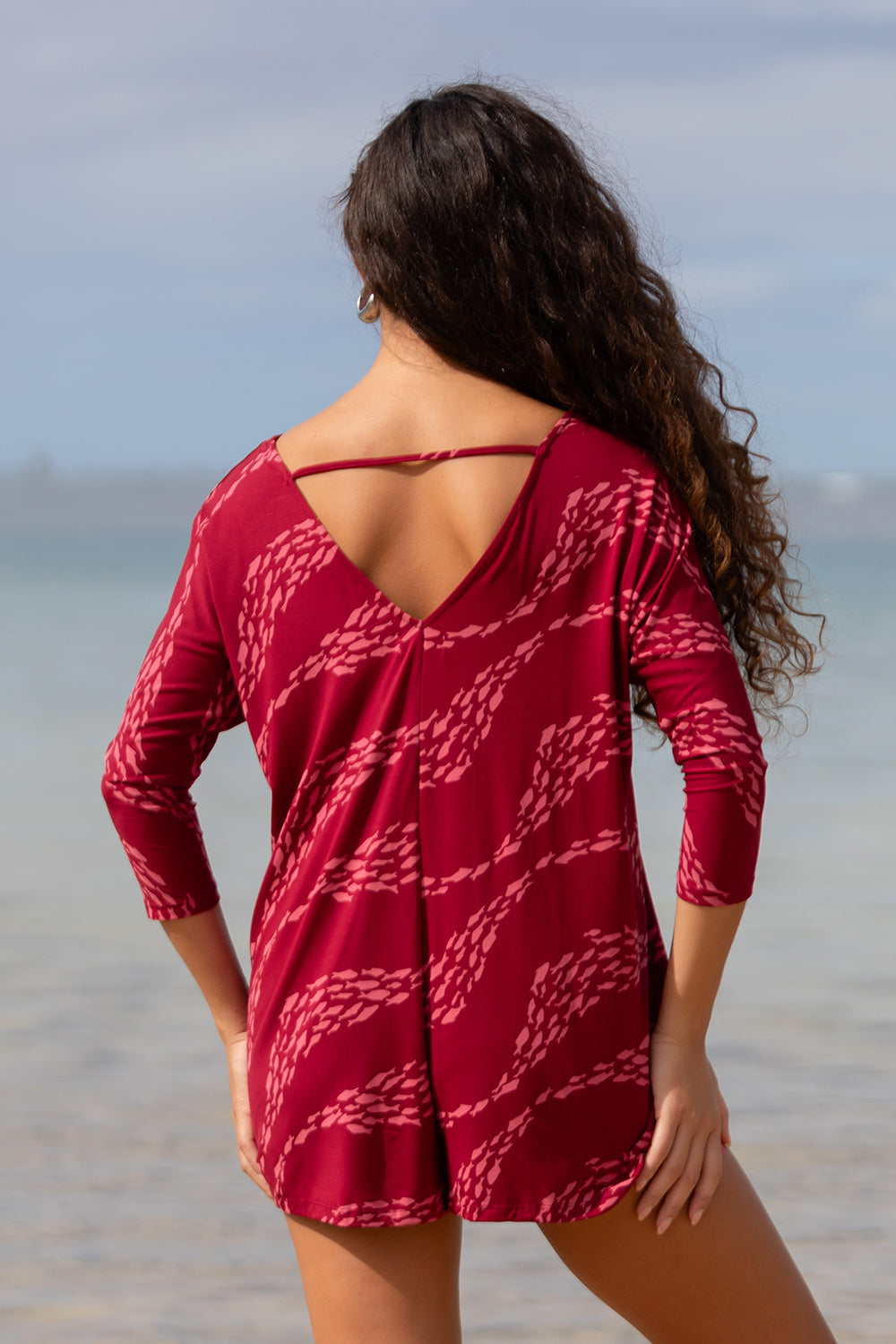 Romper Waverly - Pomegranate Fish Wave