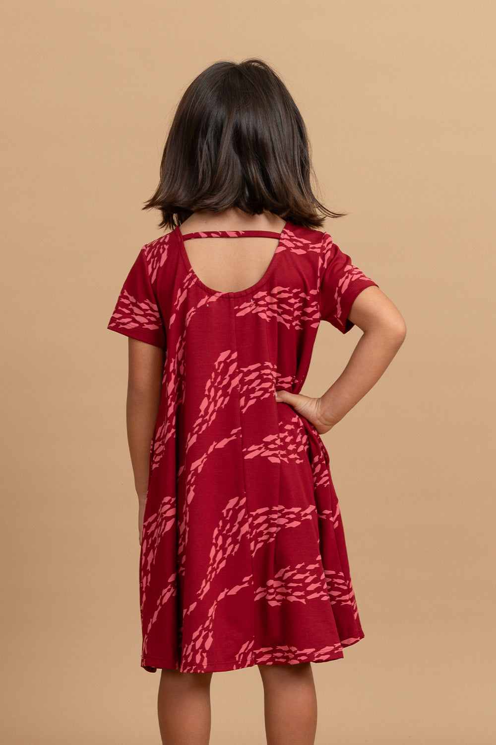 Mini Dress Ali - Pomegranate Fish Wave