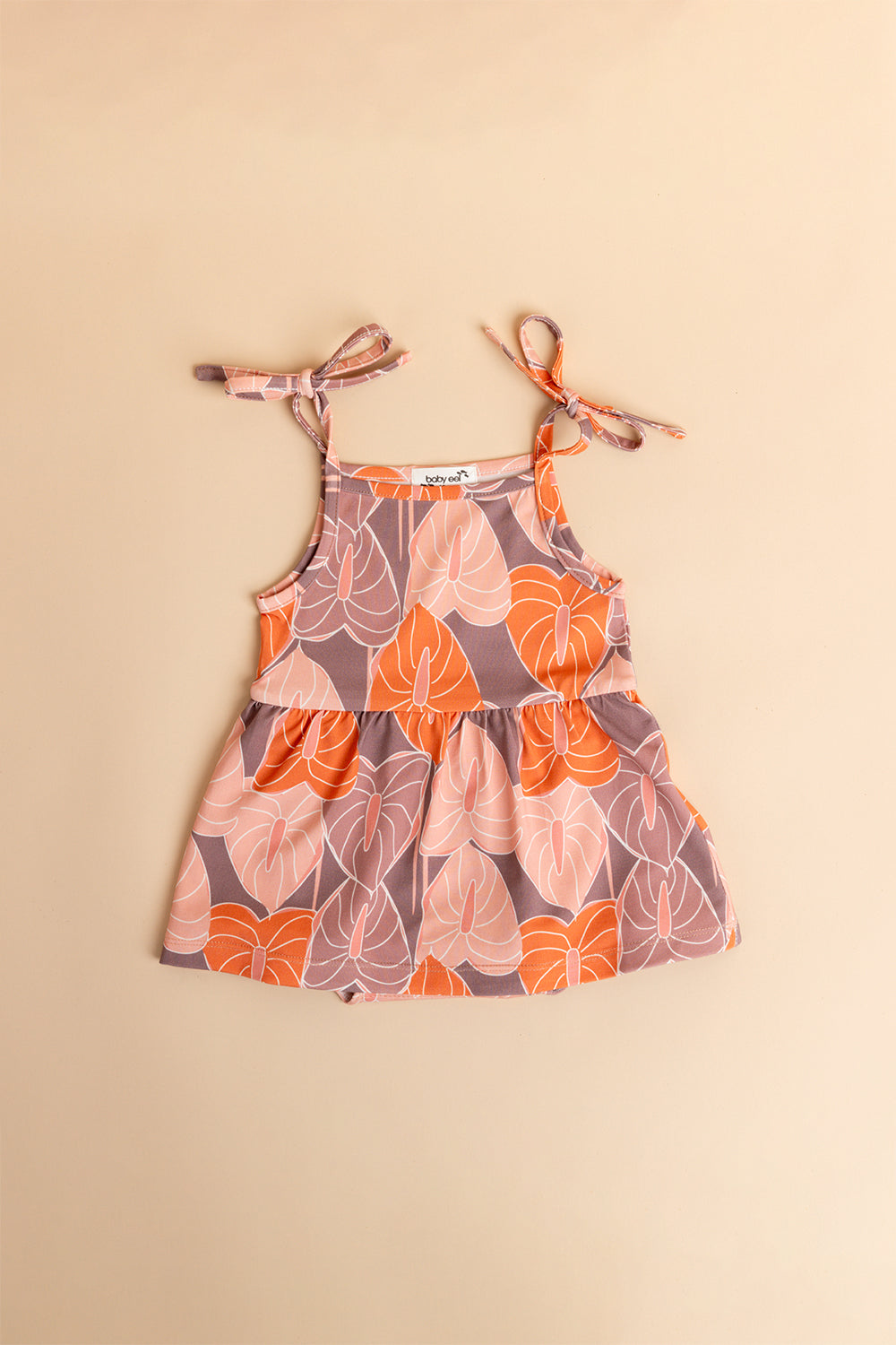 Isla Onesie Dress - Mauve Retro Anthurium