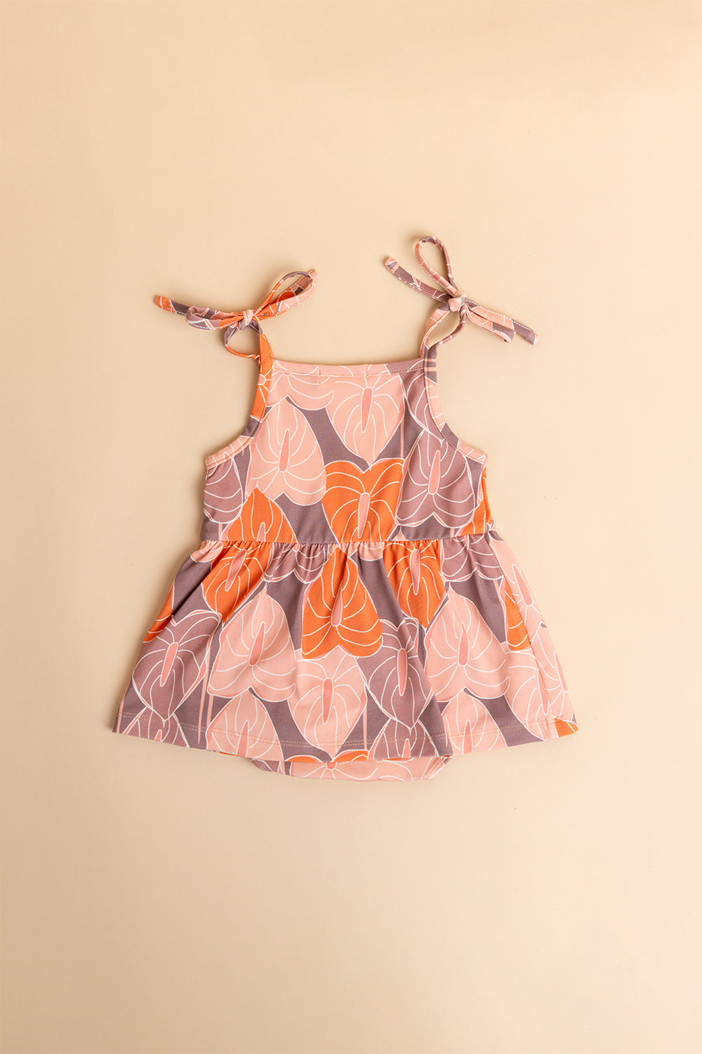 Isla Onesie Dress - Mauve Retro Anthurium