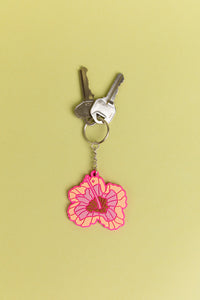 Keyring - Fuchsia Hibiscus
