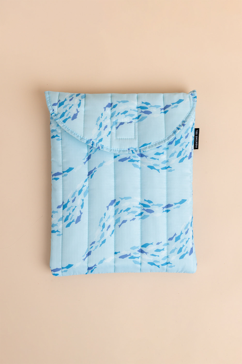 Quilted Laptop Sleeve - Ipanema Fish Wave