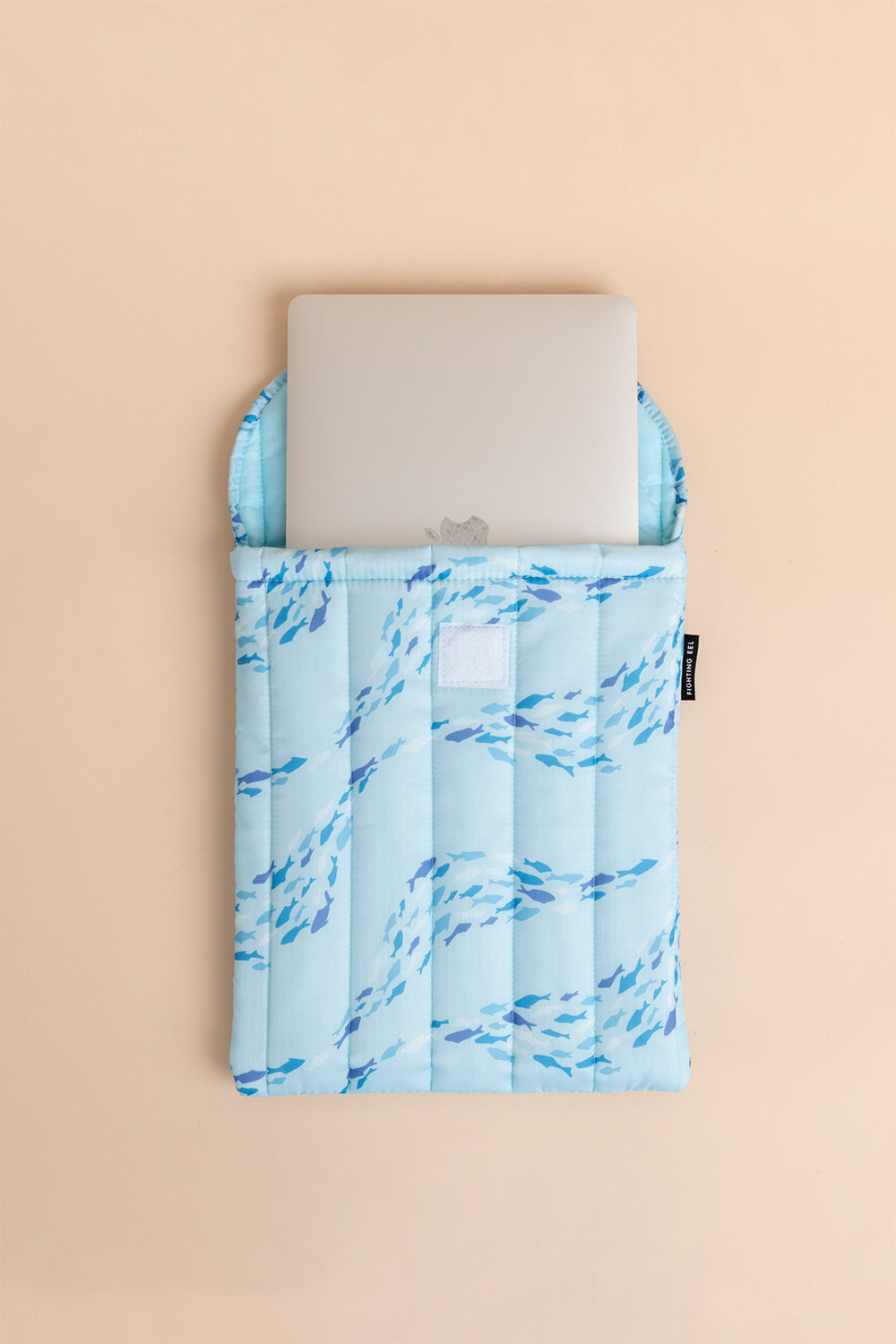 Quilted Laptop Sleeve - Ipanema Fish Wave