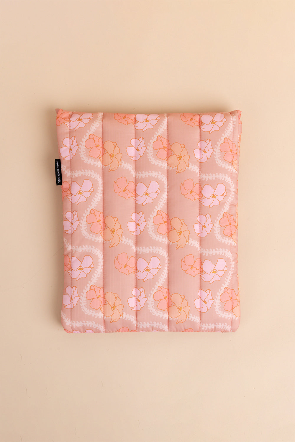 Quilted Laptop Sleeve - Terra Pink Puakenikeni