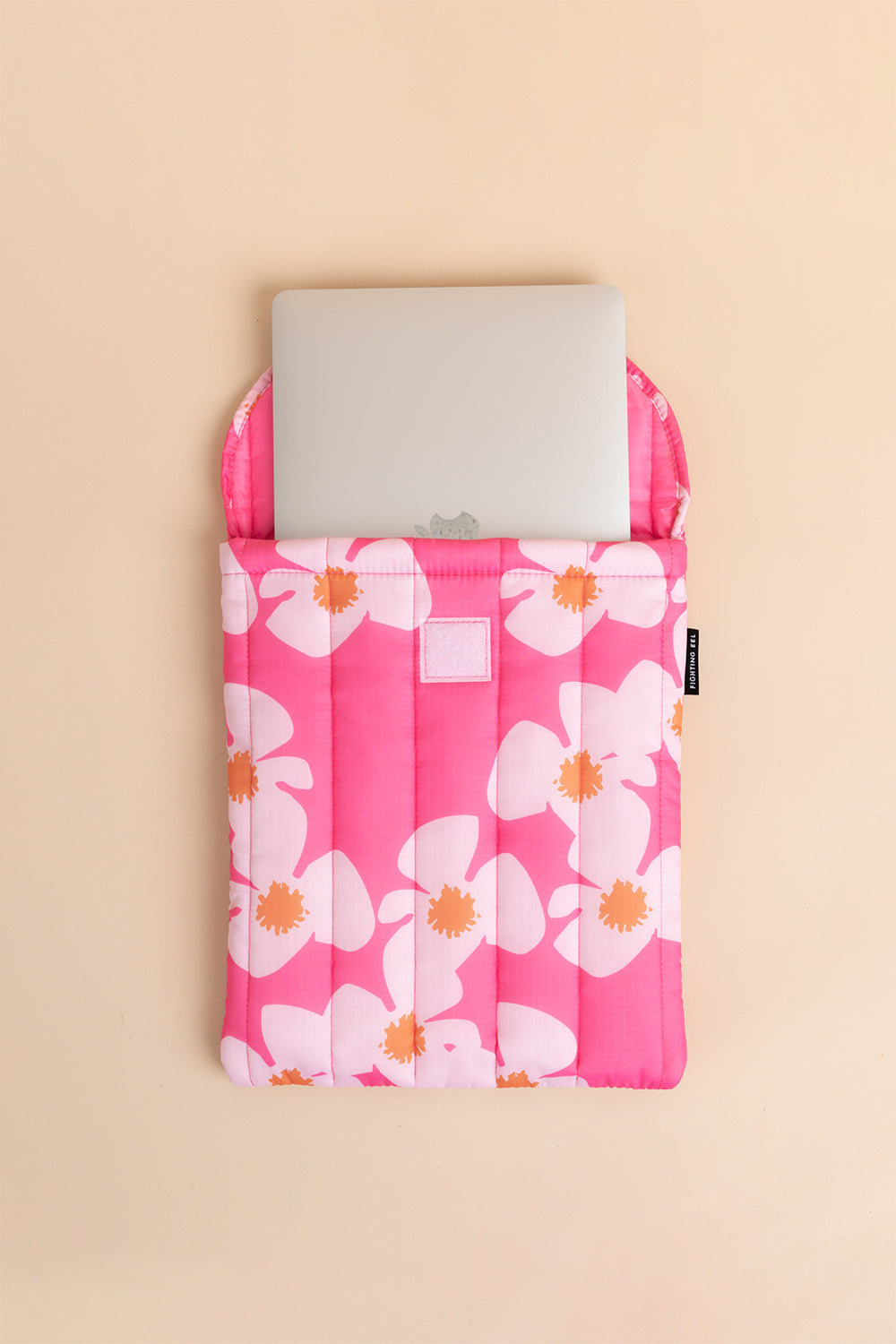 Quilted Laptop Sleeve - Guava Zinnia