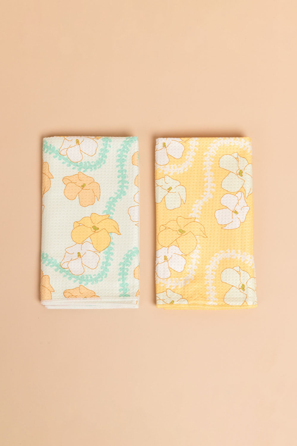 Multipurpose Towel 2 Pack - Pistachio/Golden Puakenikeni