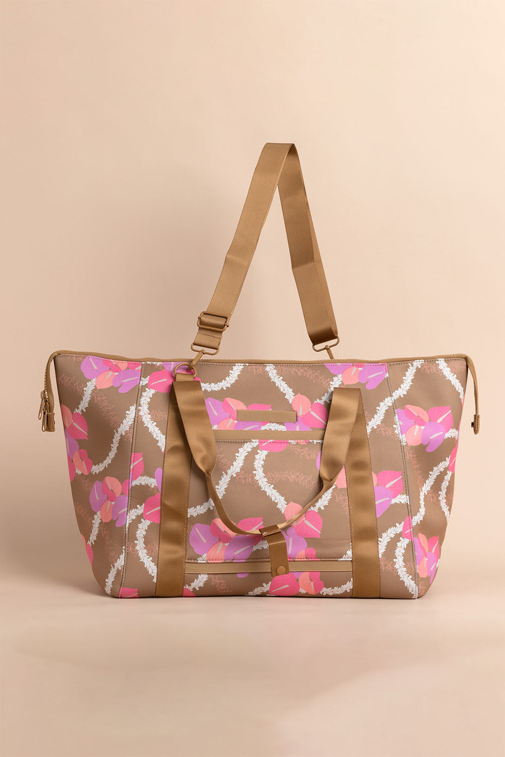 Neoprene Weekender - Mocha Woven Lei