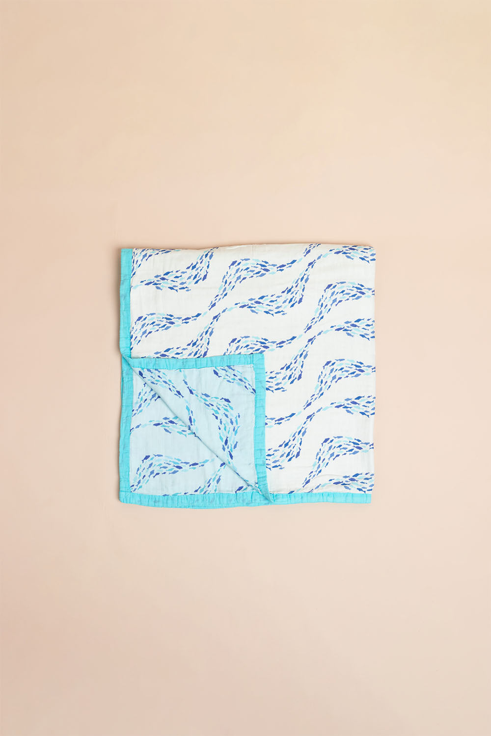 Oversized Blanket - Frost/Ipanema Fish Wave