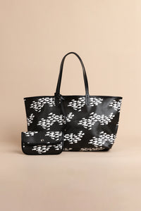 Canvas Tote Soho - Mauve Plumeria Lei