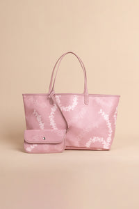 Canvas Tote Soho - Mauve Plumeria Lei