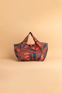Reusable Snap Tote - Terracotta Retro Orchid
