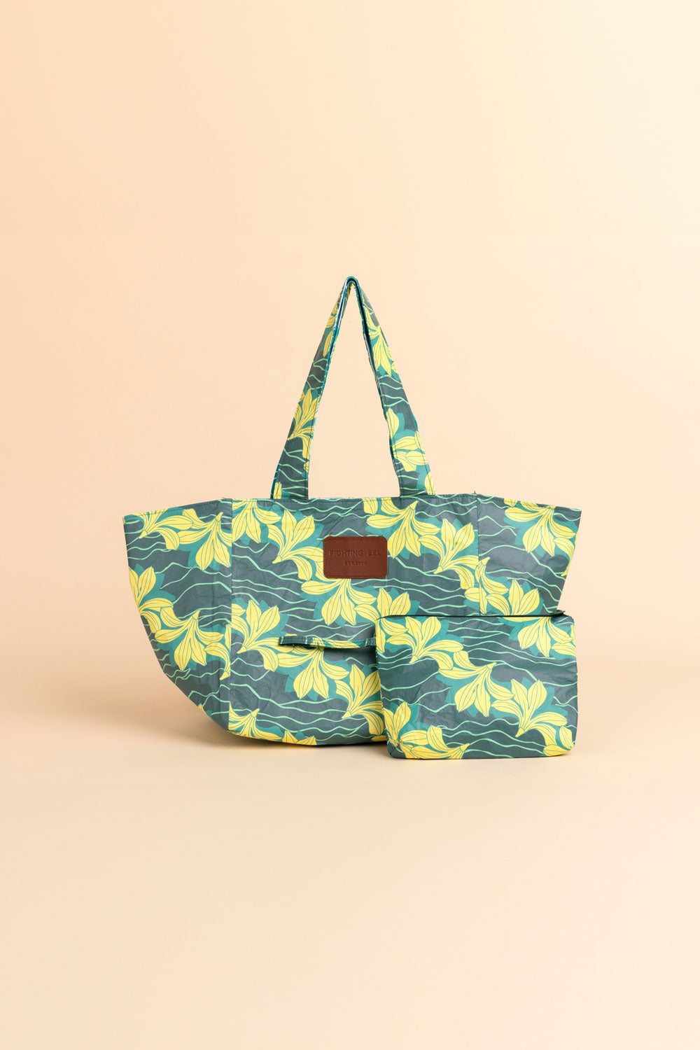 Small Reversible Tote - Aqua/Mountain Naupaka