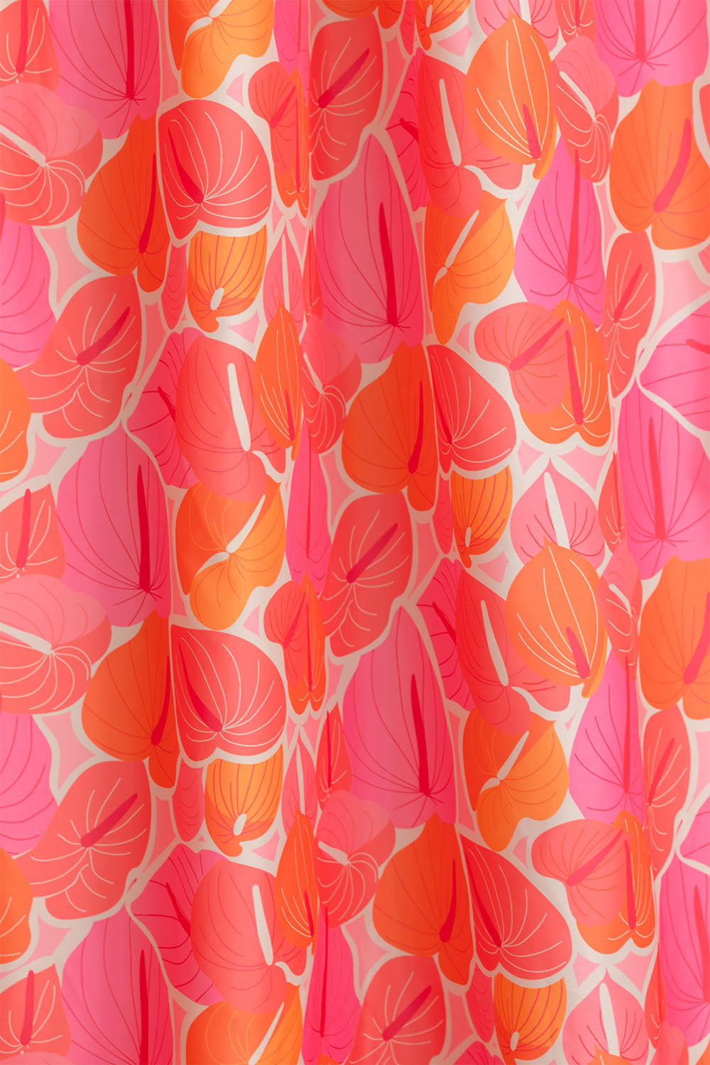 Shower Curtain - Grapefruit Anthurium