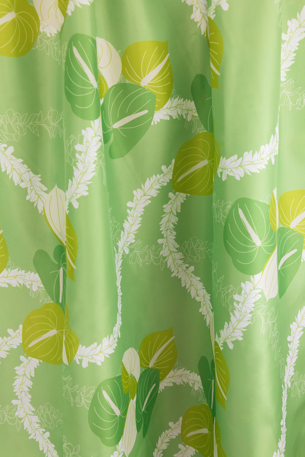 Shower Curtain - Pear Anthurium Lei