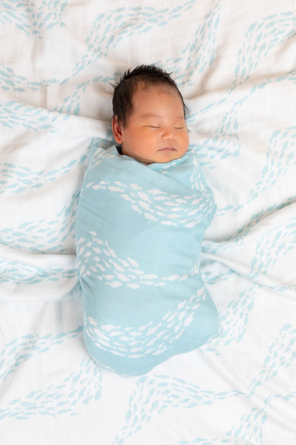 Baby Swaddle - Malibu Fish Wave