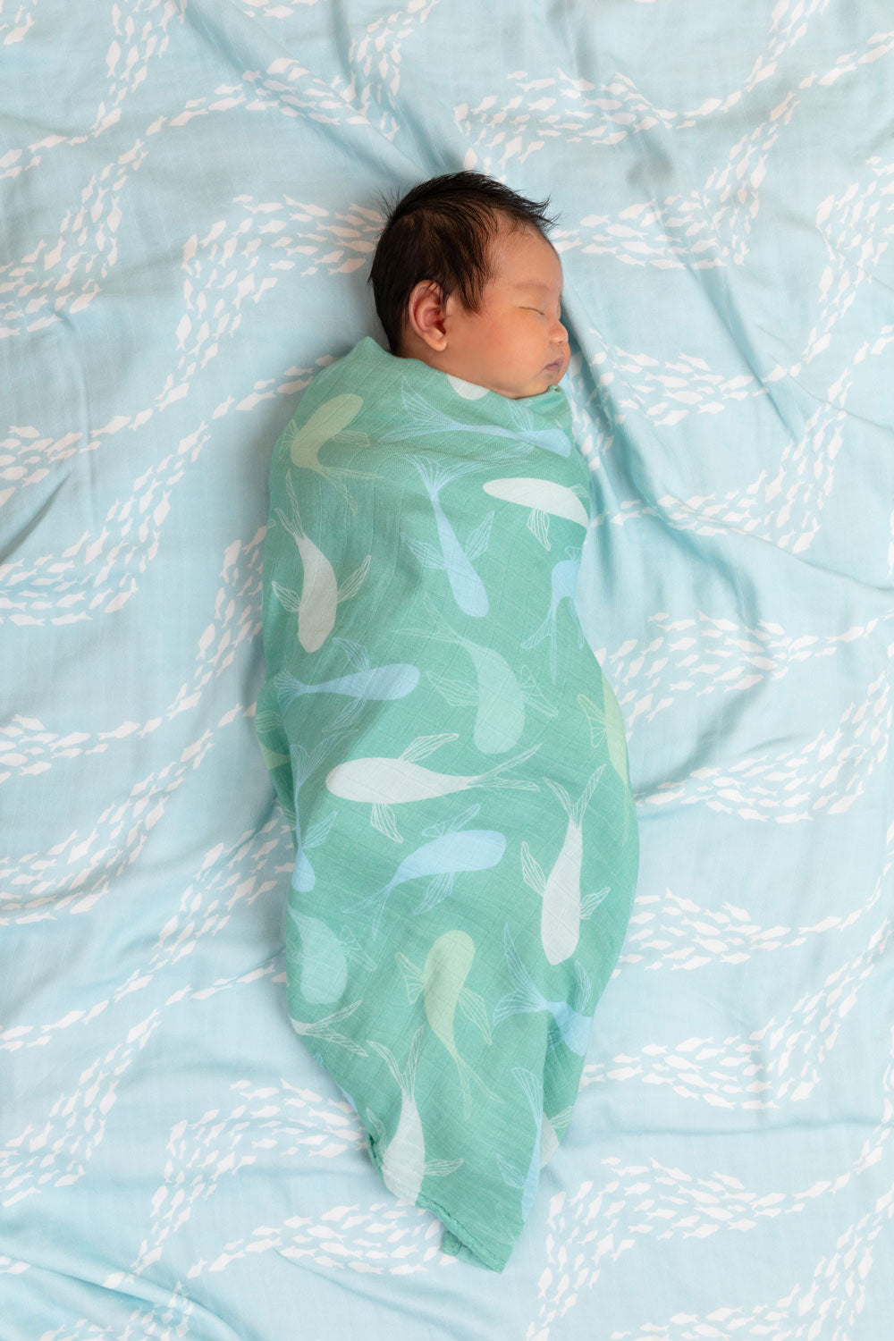 Baby Swaddle - Sea Glass Koi